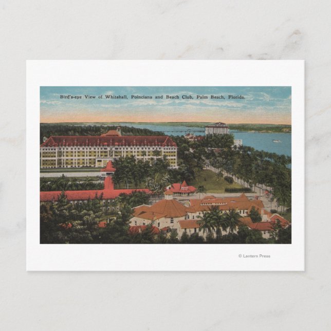 Palm Beach, FL - Whitehall, Poinciana, Beach Postkarte (Vorderseite)