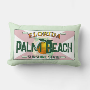 Palm Beach Florida Flaggenschildkissen Lendenkissen