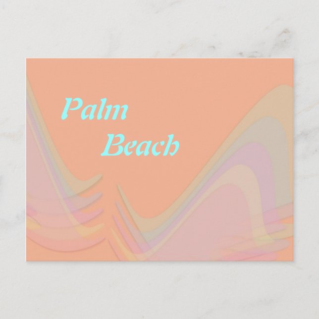 Palm Beach Florida Pastel Wings Postkarte (Vorderseite)