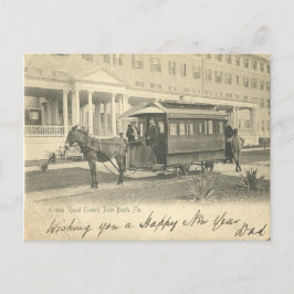 Palm Beach, FLorida Resort und Eselwagen 1908 Postkarte