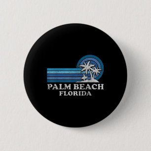 Palm Beach Florida Retro-Familien-Sommerurlaub Button