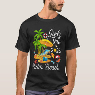 Palm Beach Florida Sommer Tropischer Mädchenurlaub T-Shirt