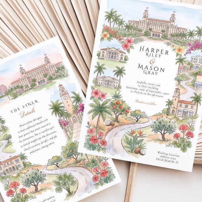 Palm Beach Florida The Breakers Flagler Hochzeit Einladung (Von Creator hochgeladen)