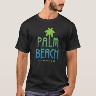 Palm Beach Florida Typografischer Palmenbaum T-Shirt