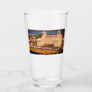 Palm Beach, Florida - Vintage Skyline-Foto Glas