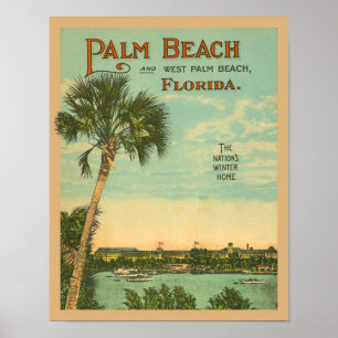 Palm Beach Florida Vintage Tourismus Poster