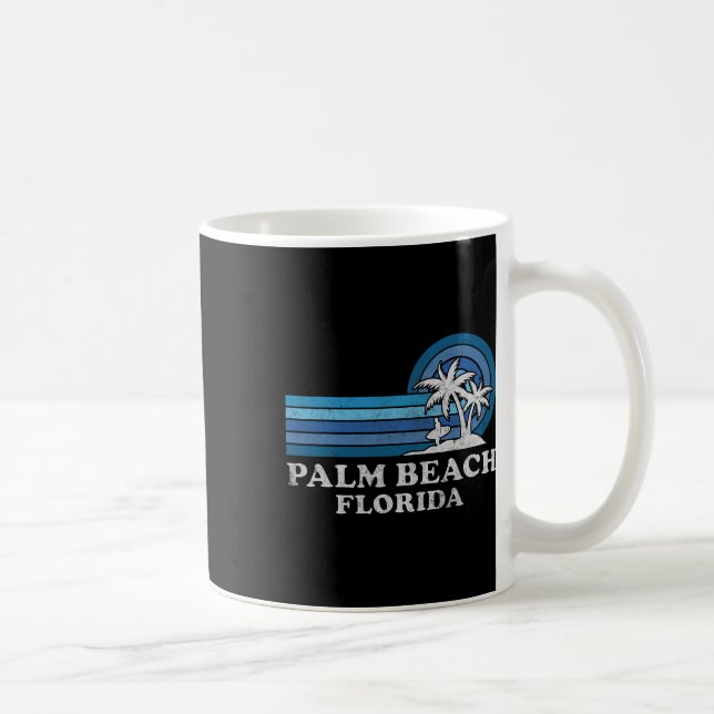 Palm Beach Florida Vintager Familienurlaub Kaffeetasse (Rechts)