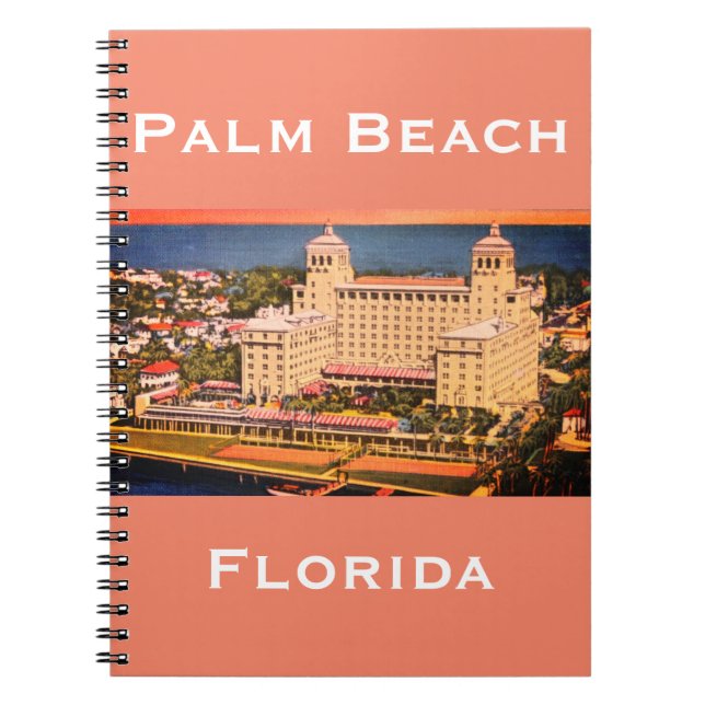 Palm Beach, Florida - Vintages Skyline-Foto Notizblock (Vorderseite)