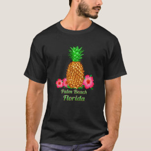 Palm Beach Gardens Florida Ananas Blumen T-Shirt