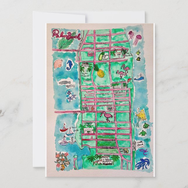 Palm Beach Karte (Vorderseite)