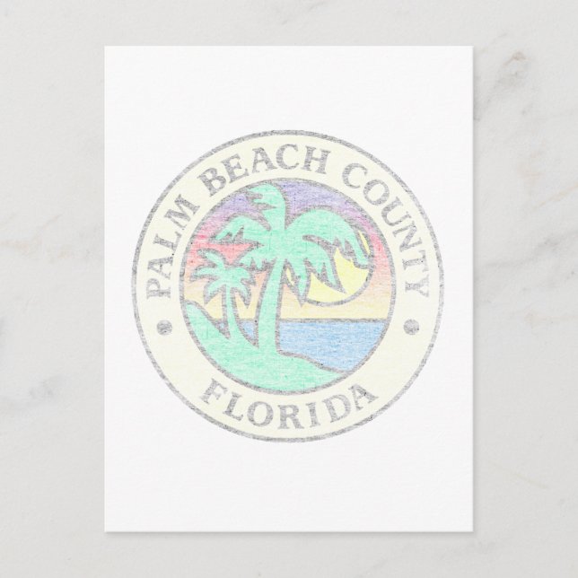 Palm Beach Landkreis Postkarte (Vorderseite)