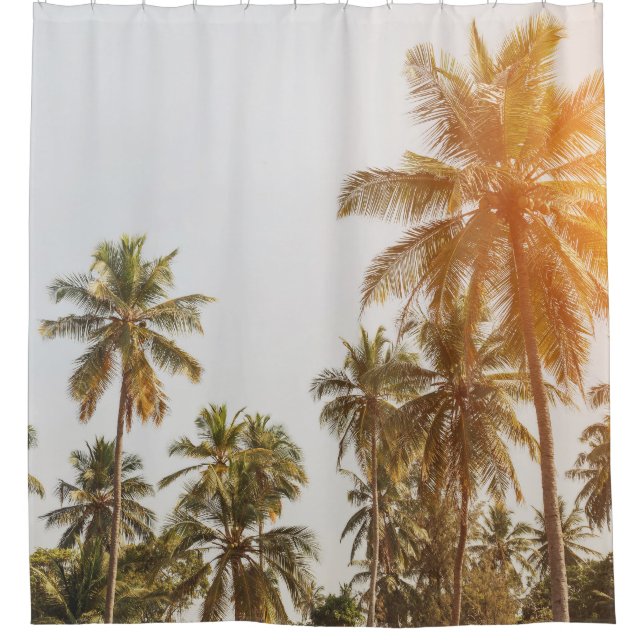 Palm Beach Landschaftliche Aussicht Duschvorhang (Vorderseite)