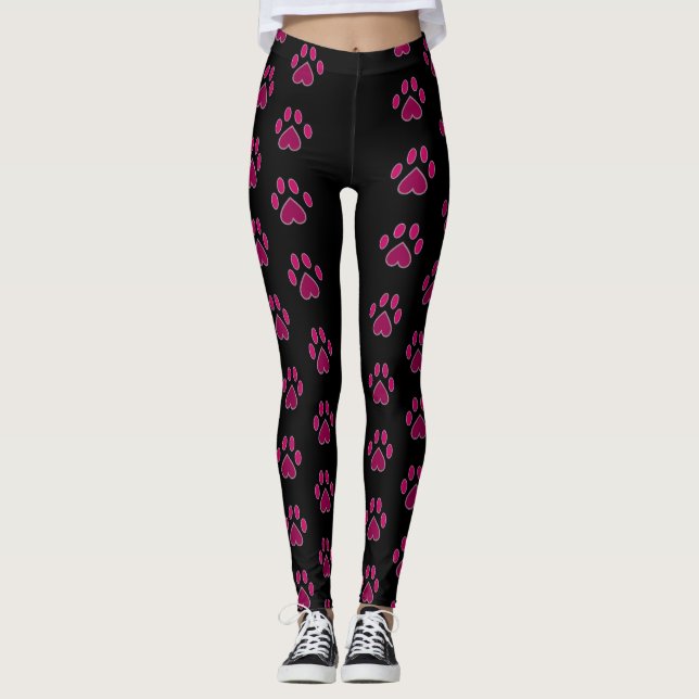 Palm Beach-Miezekatze-Tatzen-doppelter laufender Leggings (Vorderseite)