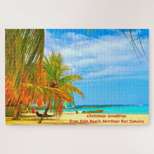 Palm Beach Montego Bay Jamaika. Jigsaw Puzzle