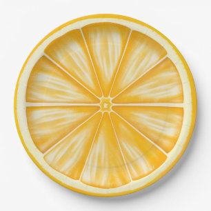 Palm Beach Orange Slice Citrus Party Pappteller