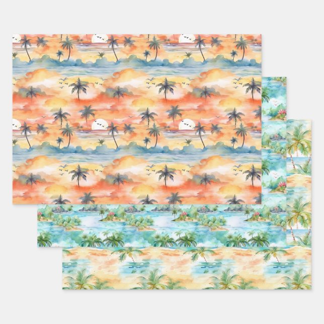 Palm Beach Packpapier Geschenkpapier Set (Set)