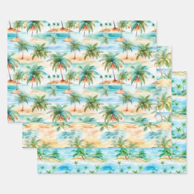 Palm Beach Packpapier Geschenkpapier Set (Set)