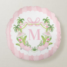 Palm Beach Pink Lounge-Möbel Monogramm-Wappen