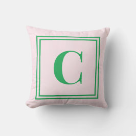 Palm Beach Preppy Monogramm-Wurfkissen Kissen
