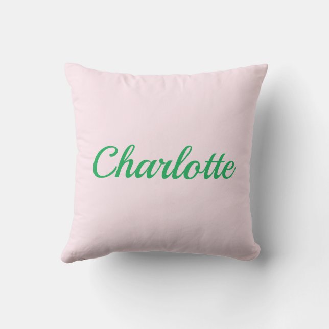 Palm Beach Preppy Personalized Name Throw Pillow  Kissen (Rückseite)