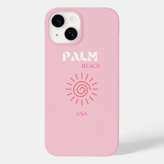 Palm Beach, Preppy, Preppy Room, rosa Case-Mate iPhone Hülle (Rückseite)