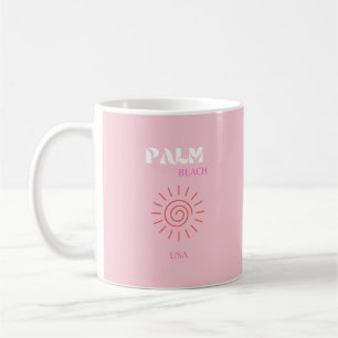 Palm Beach, Preppy, Preppy Room, rosa Kaffeetasse