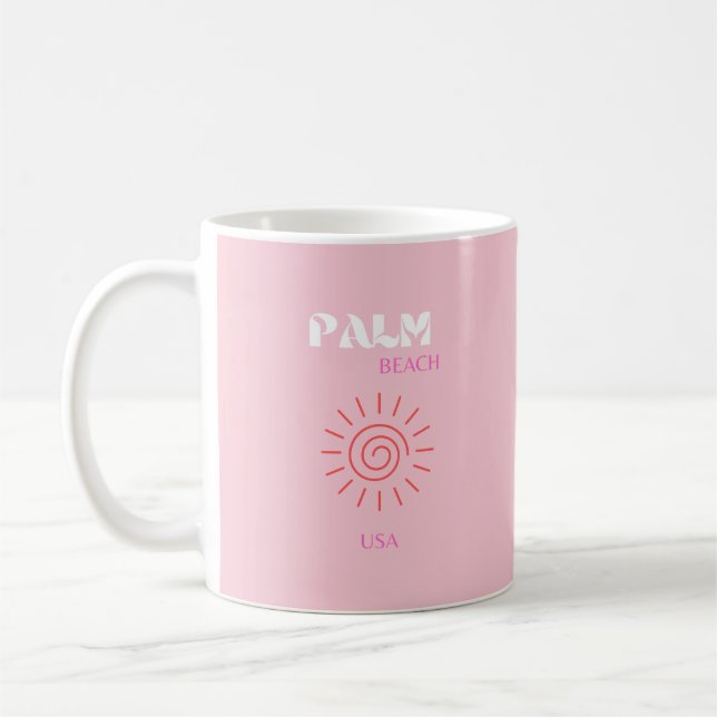 Palm Beach, Preppy, Preppy Room, rosa Kaffeetasse (Links)