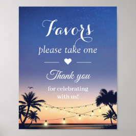 Palm Beach String Lights Gastgeschenke Hochzeiten  Poster