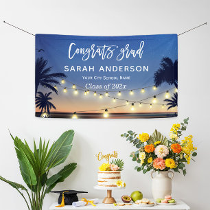 Palm Beach String Lights Glückwunschs Graduation P Banner