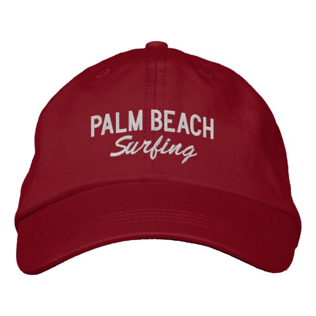 Palm Beach Surfing bestickt mit Baseballhut Bestickte Baseballkappe (Vorderseite)