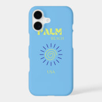 Palm Beach, Travel Art, Florida, Preppy, Blue