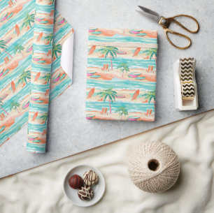 Palm Beach Tropical Island Beach Geschenkpapier