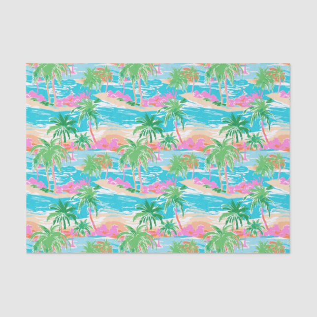 Palm Beach Tropical Island Seidenpapier (Vorderseite)