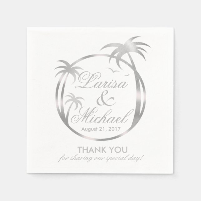 Palm Beach Tropical Logo | Imitate Serviette (Vorderseite)