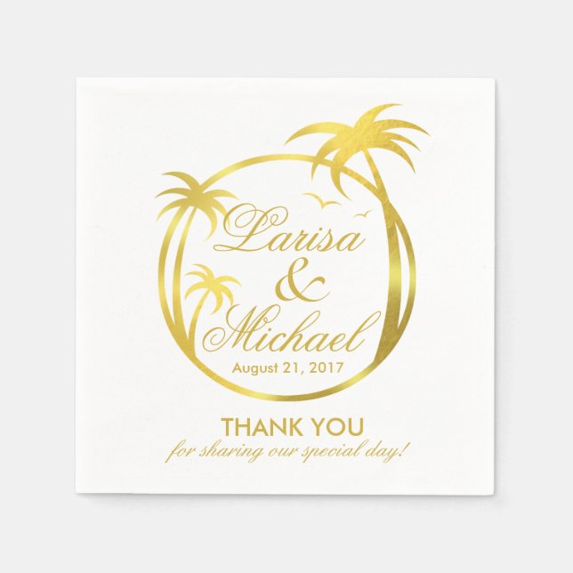 Palm Beach Tropical Logo | IMITATE Serviette (Vorderseite)