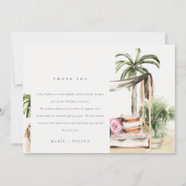Palm Beach Tropical Palm Beach Cabana Wedding Dankeskarte
