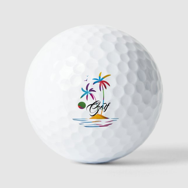 Palm Beach Tropical Sunrise Golfball (Vorderseite)