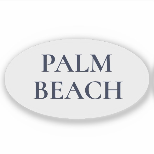 Palm Beach Vornehm Küstenstil Aufkleber (Vorderseite)
