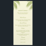 Palm Beach Wedding Menu Card - Green Menükarte<br><div class="desc">Diese moderne Palm Beach Wedding Collection von berryberryswesweß.com ist wunderschön und mit tropischem Charme gefüllt. Bitte kontaktieren Sie uns für individuelle Farben.</div>