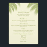 Palm Beach Wedding Menu Card - Green Menükarte<br><div class="desc">Diese moderne Palm Beach Wedding Collection von berryberryswesweß.com ist wunderschön und mit tropischem Charme gefüllt. Bitte kontaktieren Sie uns für individuelle Farben.</div>