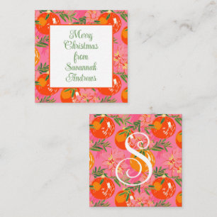 Palm Beach Weihnachten Rosa Ornamente Geschenkvorf Mitteilungskarte