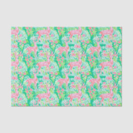 Palm Beach Weihnachten Wasserfarbe Rosa Rentier Seidenpapier