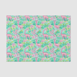 Palm Beach Weihnachten Wasserfarbe Rosa Rentier Seidenpapier