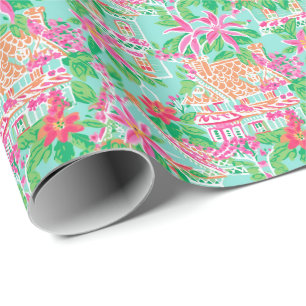 Palm Beach Weihnachten Wasserfarben Gingerbread Hä Geschenkpapier