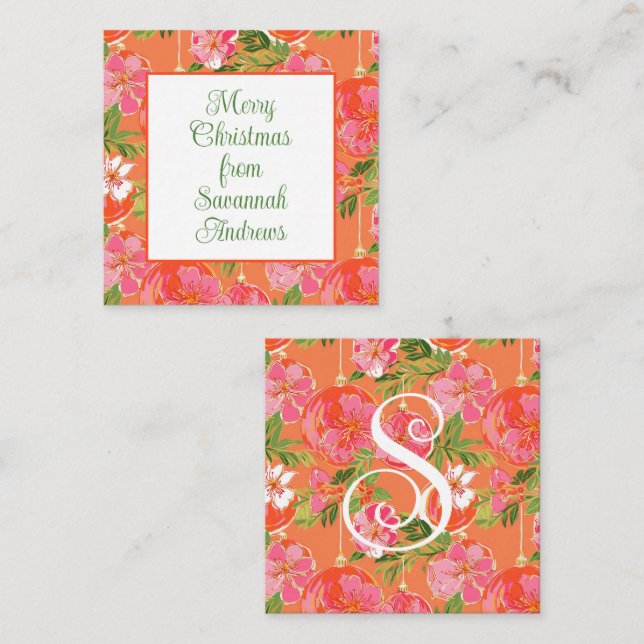 Palm Beach Weihnachtsschmuck Geschenkvorführung Mitteilungskarte (Vorne/Hinten)