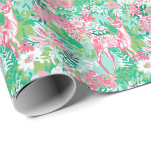 Palm Beach Weihnachtswatercolor Rentier Geschenkpapier