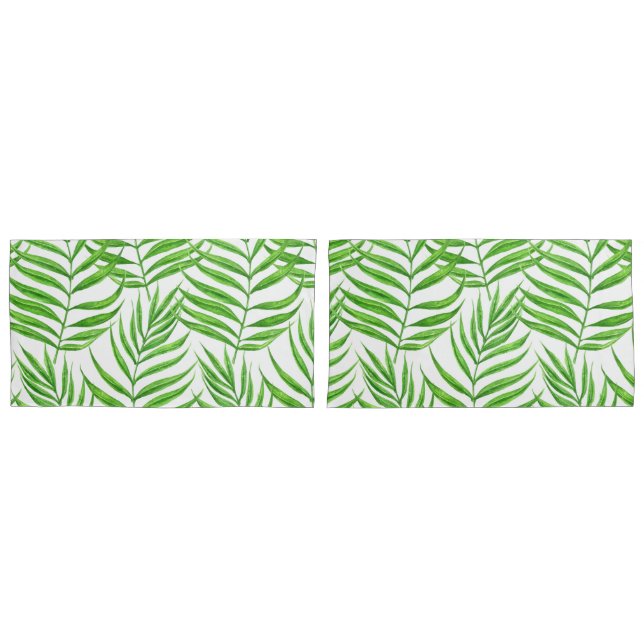 Palm Blätter Aquarell Kissenbezug (Vorderseite-Set)