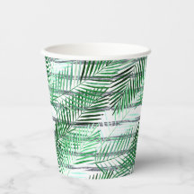 Palm Blätter auf einem schwarz-weiß gestreiften Hi