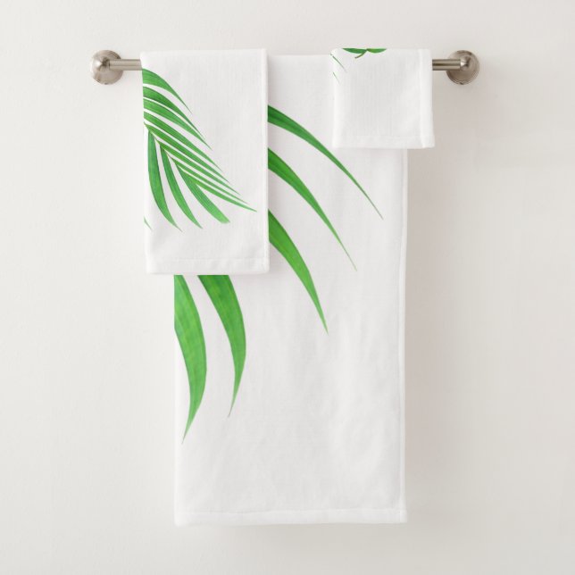 Palm Blätter Fronds Design Badehandtuch Set (Insitu)