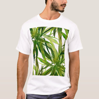 Palm-Blätter Handgemalte Muster T-Shirt